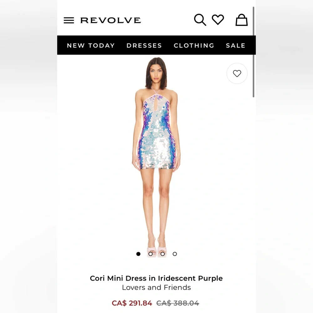 Lovers + Friends Sequin Mini Dress in Iridescent Blue and Purple - Picture 2 of 5
